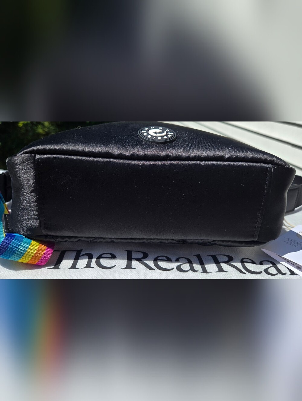 NWT Kurt Geiger London Rainbow Quilted Recycled Nylon Crossbody Bag w/Dust Bag - Picture 7 of 12